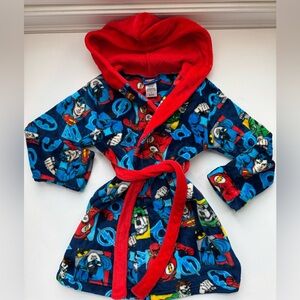 Kids Justice League Plush Hooded Robe – Boys Size 6 $45